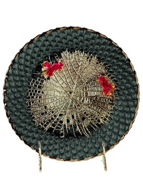 客厅样板房玄关酒店书柜博古架工艺装饰如鱼得水摆盘金属艺术摆件