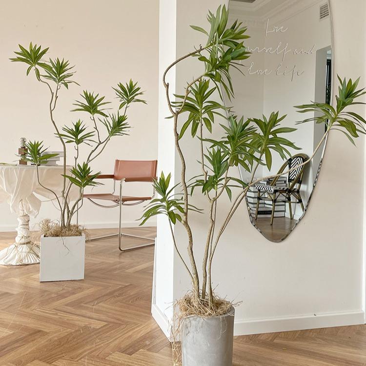 楼夏家仿真绿植百合竹大型落地盆栽卧室客厅橱窗装饰摆件假植物