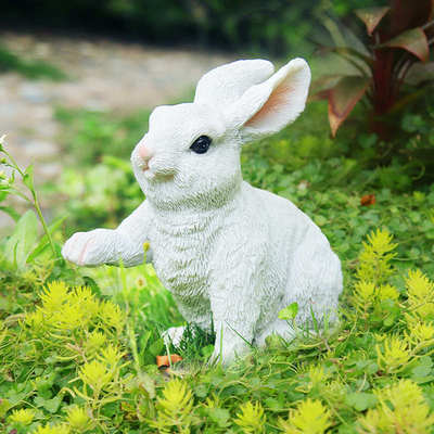 庭院花园装饰小兔子摆件户外仿真动物雕塑草坪造景布置幼儿园绿化