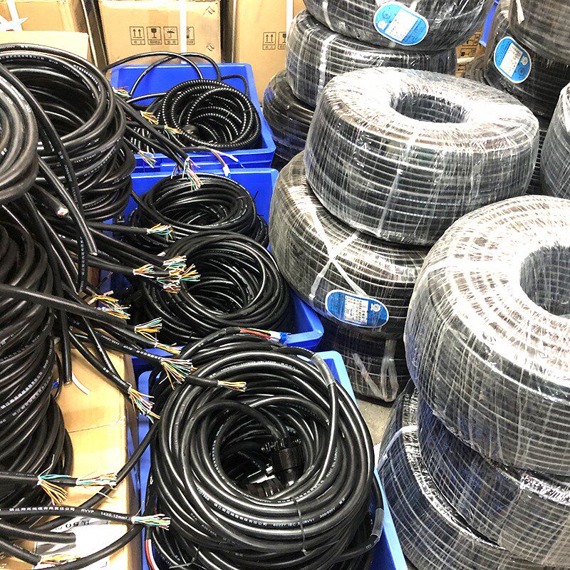 伺服电机编码器反馈线高柔拖链电缆双绞屏蔽线4-14芯电机线电源线