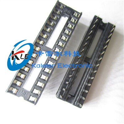 窄体28脚IC插座 DIP28直插IC插座 窄体(17个/管) 现货 可直拍