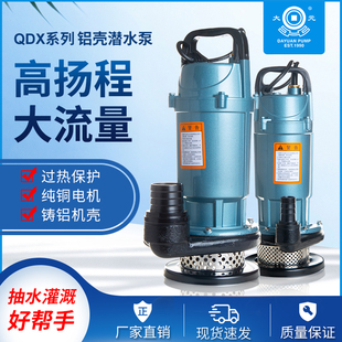 QDX潜水泵家用井用滴灌220V单相工业农用灌溉高扬程抽水喷泉 大元