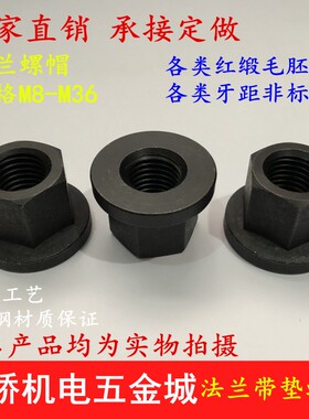 法兰带垫螺帽带垫螺母M8M10M12M16M18M20M24-M36模具压板螺母定做