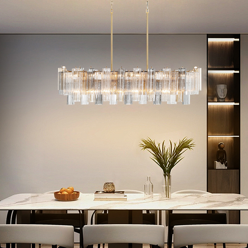 意式轻奢玻璃餐厅吊灯奢华水晶灯