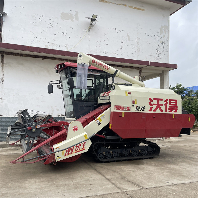 新款跨区版pro125沃得倒伏王6.0收割机 履带式自走水稻小麦大豆