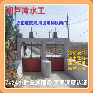 厂家 渠道铸铁闸门水利工程远程控制水库电站止水铸铁镶铜闸门
