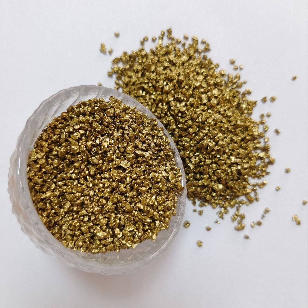 银色金色质感砂反光材料不规则玻璃碎石彩妆美甲用电镀银色玻璃砂