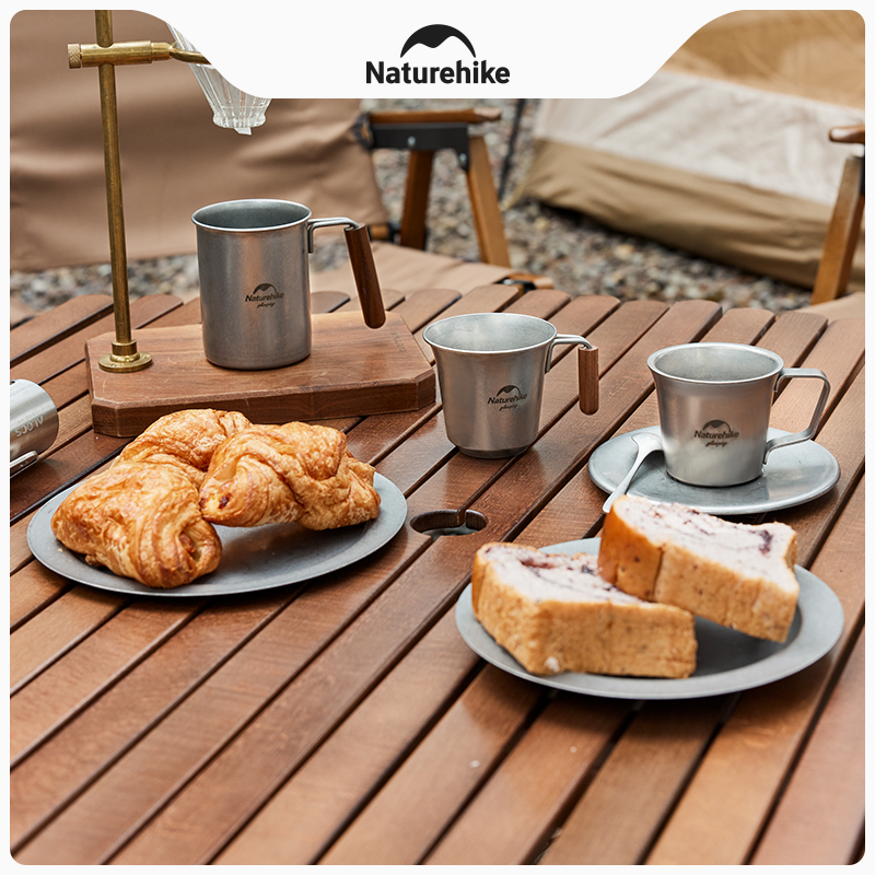 挪客不锈钢复古餐具野外露营餐盘