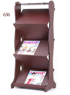 木质书报架杂志架落地书报架报刊架报纸架杂料架展示宣传架得兴办