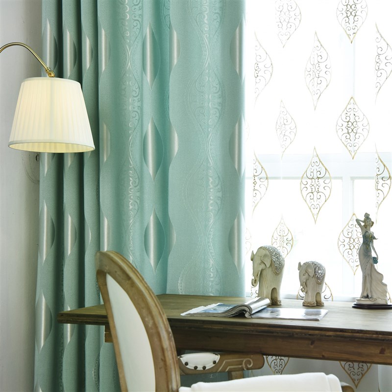 简约棉麻提花遮光窗帘定制客厅卧室飘窗现代环保亚麻窗帘成品布料