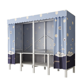 卧室男孩衣橱出租房布免安装 小房间儿童