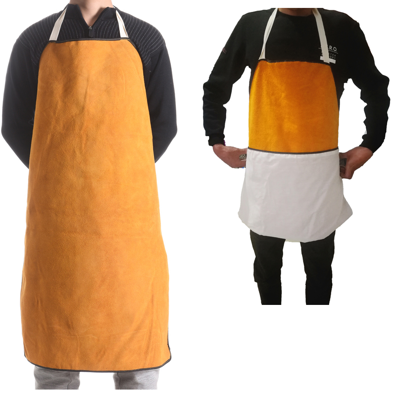 牛皮电焊工整皮围裙防火防阻燃耐高温耐磨防辐射工作防护服劳保服