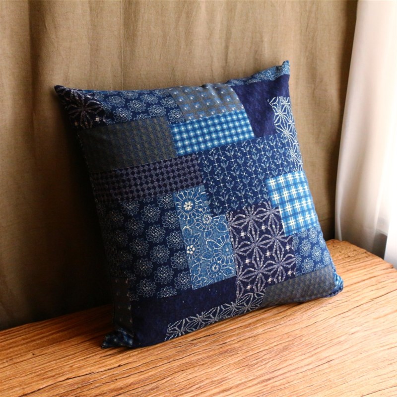 中式拼花印花抱枕靠垫民族风抱枕客厅沙发靠枕茶室茶厅