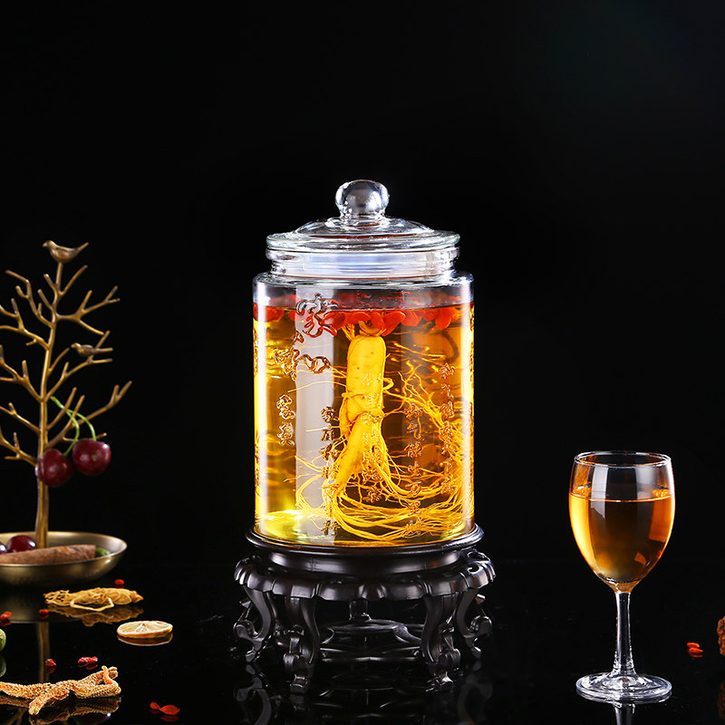 无铅玻璃泡酒瓶泡酒坛子人参药酒果酒酵素酒缸家用
