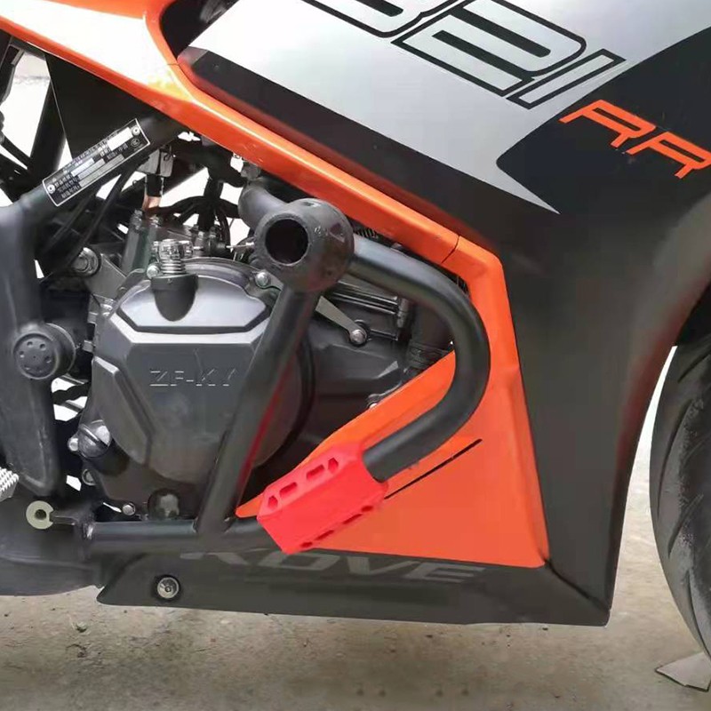适用凯越321RR摩托车改装x前保险杠保护杠特制钢防摔竞技杠配件