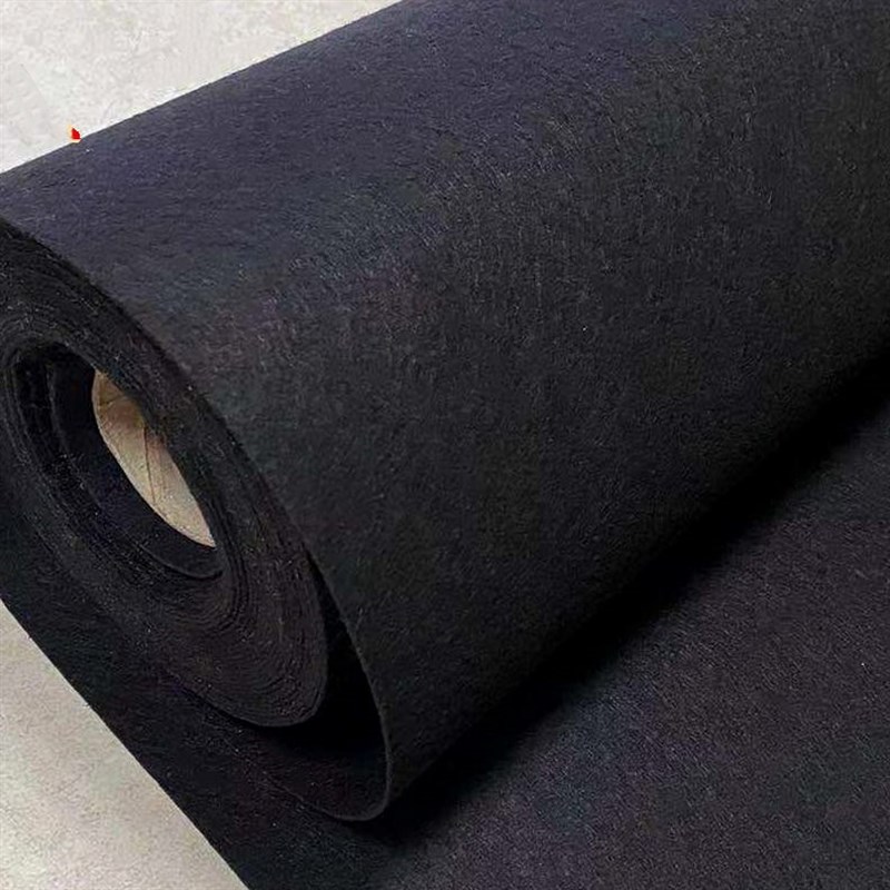 自粘宽毛毡布黑胶 带背胶墙门隔绒布桌垫地垫防