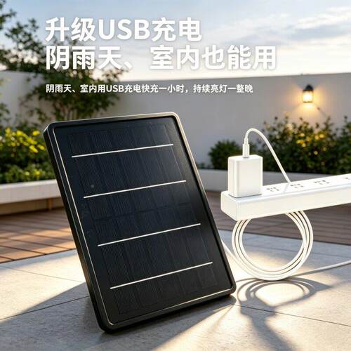 新CO围B太阳能灯带户外防水超亮ld线款条灯FCOB灯带庭院别墅花园