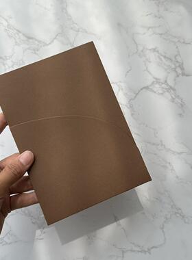 裸粉色棕色请柬封套 5x7 inch 卡套 适合内页127x178mm
