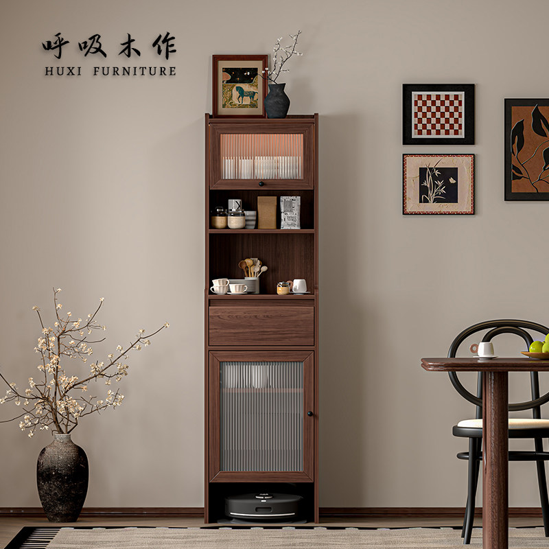 中古风实木餐边柜扫地机器人家政柜靠墙一体储物柜法式复古边柜,住宅家具,餐边柜,淘宝优惠券,粉丝福利购,淘宝优惠卷