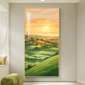 日出东方玄关装 饰画现代田园风景挂画入户走廊正对门口墙壁画