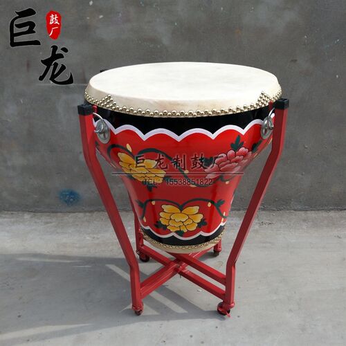 彩绘盆鼓牛皮大鼓演出鼓堂鼓鼓凳朝鲜鼓厂直销