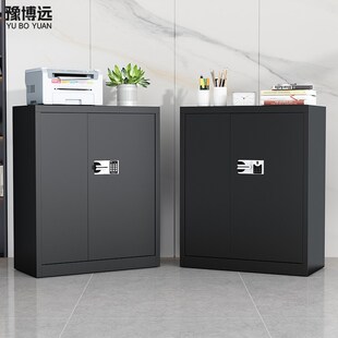 黑色保密柜密码锁文件柜铁皮保险柜办公室指纹锁资料柜案柜定制