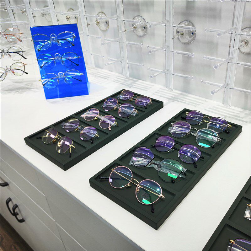 眼镜店精致木盘眼镜展示盒中岛近视镜展示架太阳镜墨镜陈列道具