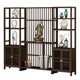 新屏风墙客厅实木入户玄关柜子现代镂空格栅装 饰座屏