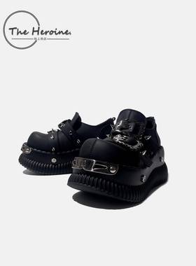 The Heroine 千禧辣妹铁头铆钉松糕厚底鞋女高级感街拍潮搭单鞋女