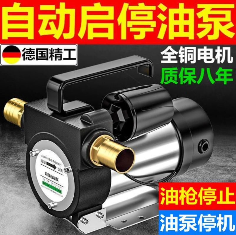 。德国24v自动启停抽柴油泵带计量加油枪12伏油磅220V电动油抽子