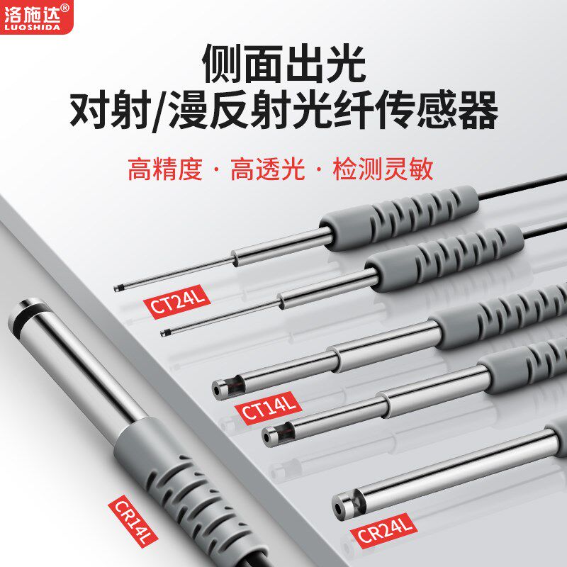 洛施达光纤传感器侧面出光对射反射光纤放大器FU-31 FU-32 FU-33