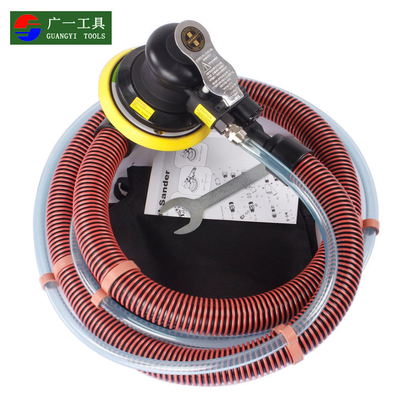 广一风动气动抛光机带吸尘 125mm5寸砂磨机砂纸机打磨机磨光机