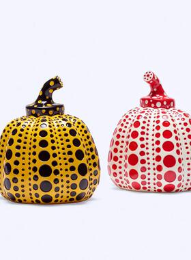 AOCA草间弥生南瓜摆件波点艺术潮流雕塑模型北欧家居饰品桌面装饰