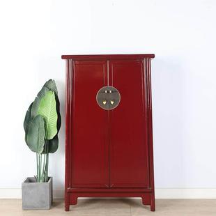 新中式仿古实木二门鞋柜面条柜立柜储物柜子家具摆件门厅柜隔断柜