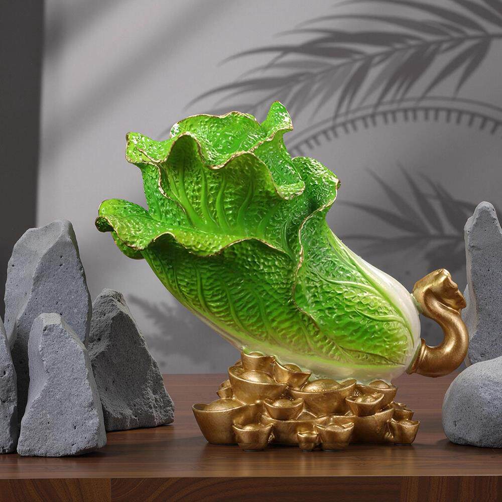 百财如意白菜摆件办公室酒柜客厅装饰品餐厅店铺开业礼品日常送礼