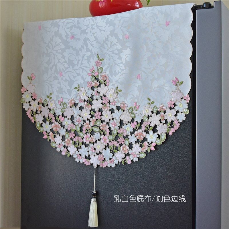 冰箱洗衣机d盖巾盖布单双开门冰箱防尘罩布艺多用途防尘罩包邮