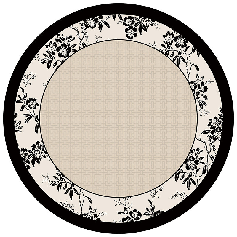 范居墨枝b皮革圆桌桌垫中古防水防烫防油免洗垫子高级感圆形垫,居家布艺,桌布,淘宝优惠券,粉丝福利购,淘宝优惠卷