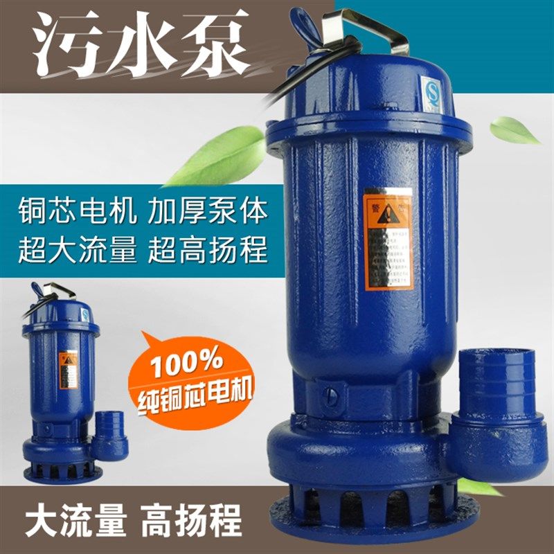 家用全铜芯高扬程750W 1100W 2寸高压污水泵 增压泵抽水泵潜水泵