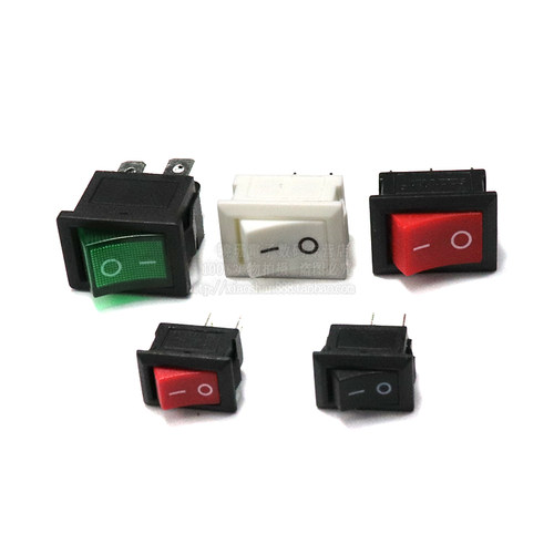 电源按钮翘板船型开关KCD1/2/3/4/6脚三档两档电子秤饮水机孔15mm