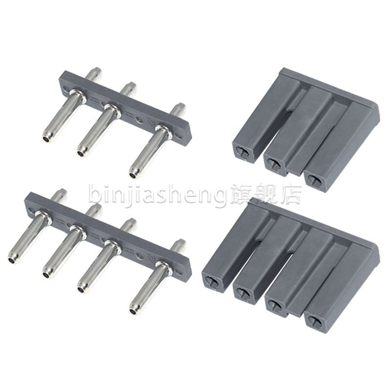 TJC1条形连接器10-8mm间距直针座胶壳插头端子1P 2P 3P 4p接插件