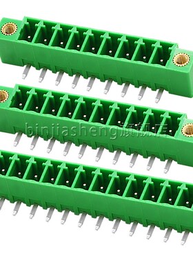 KF2EDGRM-3.81mm间距带耳定位弯针座2/3/4/5/6-12P插拔式接线端子