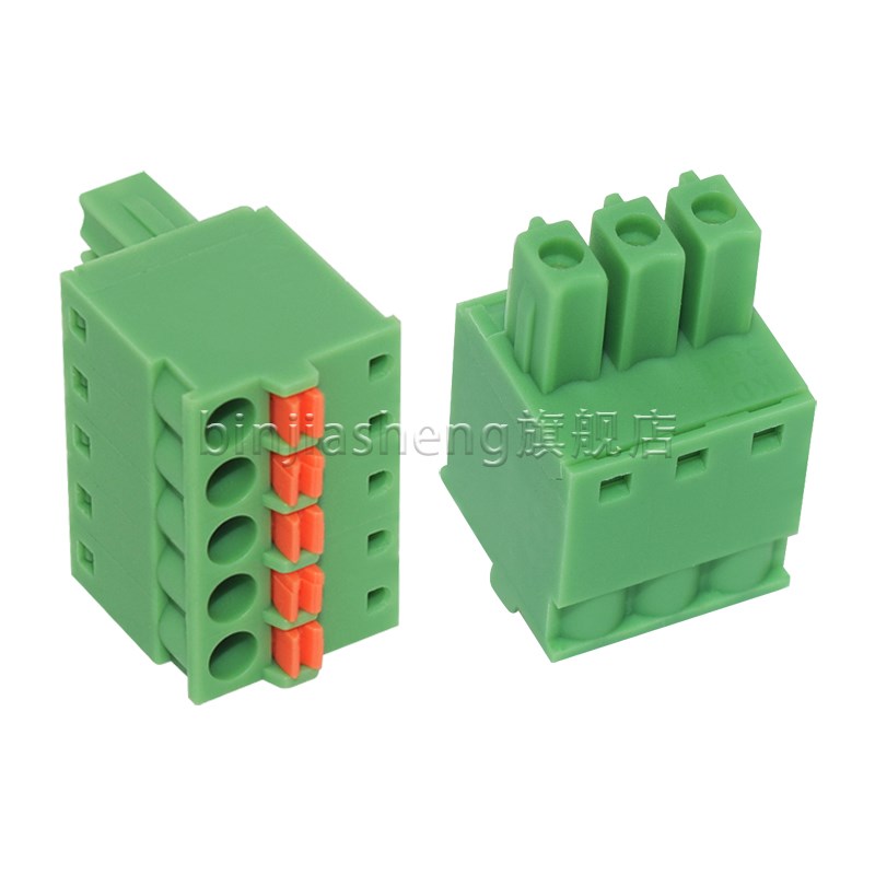 KF2EDGKD-3.81插拔式接线端子连接器插头2/3/4/5/6/8P 间距3.81MM