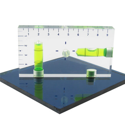 HACCURY全透明一体水平仪T型平水器双向强磁水平泡水平尺