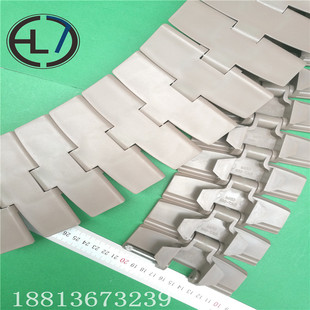 HX880 K450转弯平顶链板114.3转弯链板带钩塑料链板输送链板POM板