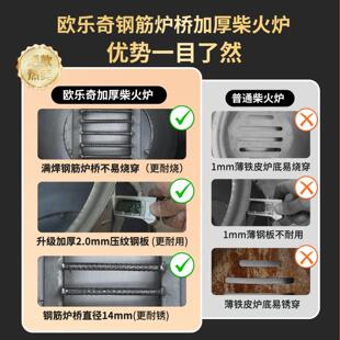 柴火灶新款家用烧木柴农村可移动地锅灶新式取暖柴火炉子户外野营