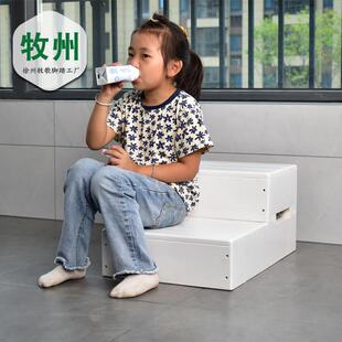 牧州实木多层台阶凳脚踏小楼梯过渡踩垫脚板飘窗阳台门前踏步定制