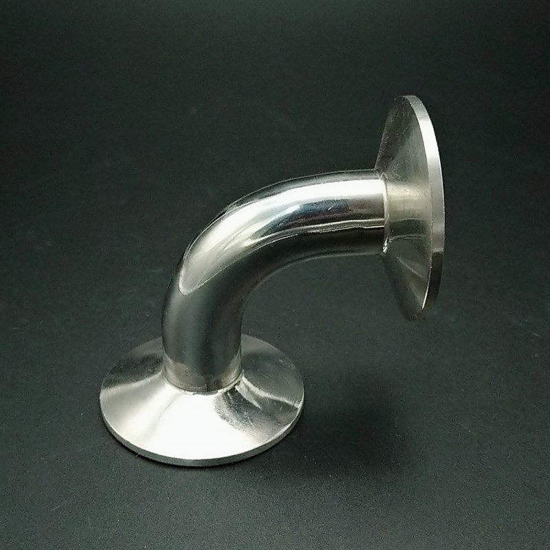 304不锈钢快装90度弯头 卫生级卡箍式卡盘法兰卡扣直角弯连接件