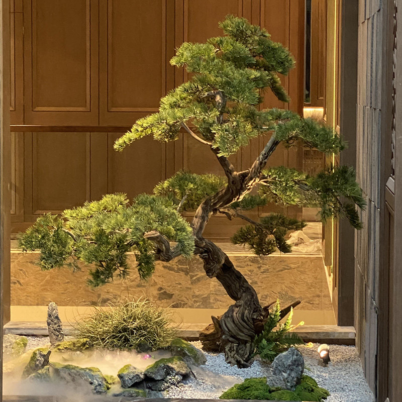 花舍仿真迎客松客厅景观橱窗布置大型盆景室内落地假树摆件包邮