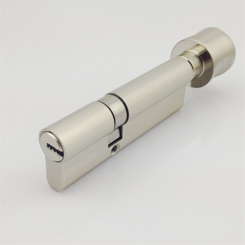 大门锁芯85MM大葫芦单开锁芯单面偏心防盗门铜锁芯ABc钥匙锁芯