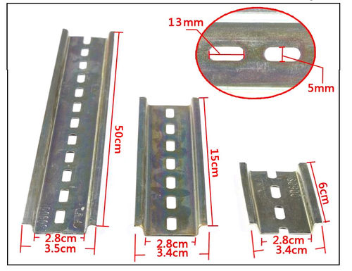 C45导轨U型 空气开关/断路器/DZ47/继电器底座导轨 6/10/15/20/50